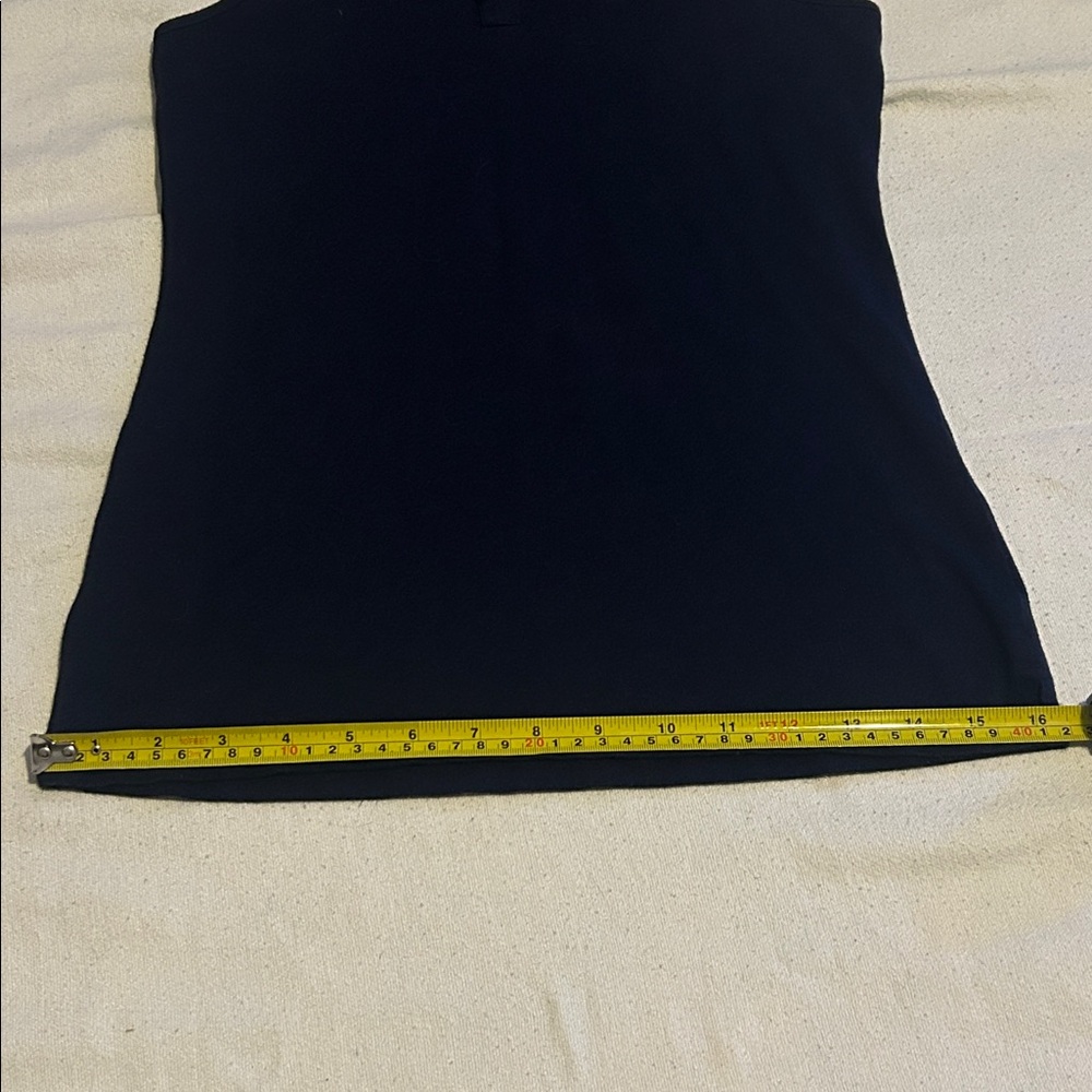 Navy Collared V-Neck Tank Top - Picture 8 of 16